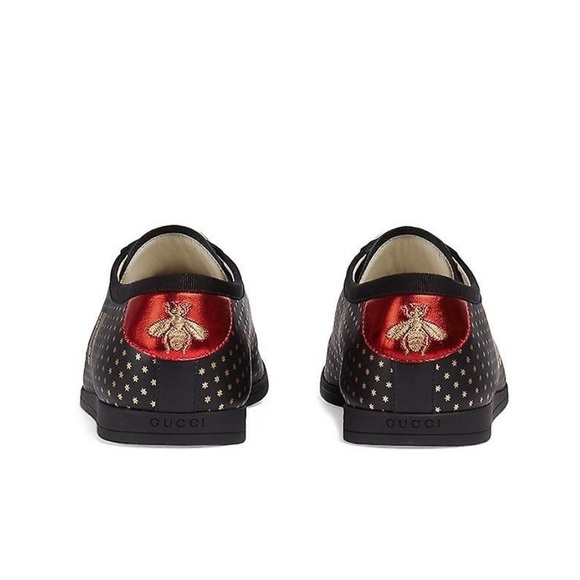 NEW Gucci Men Guccy Falacer Low Top Sneakers Black - Picture 3 of 8